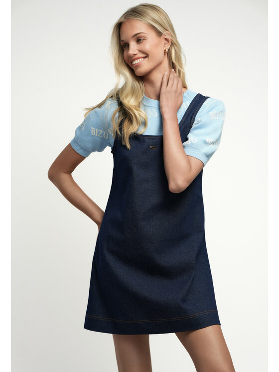 BIZUU BIZUU Sukienka codzienna POLLY Niebieski Standard Fit
