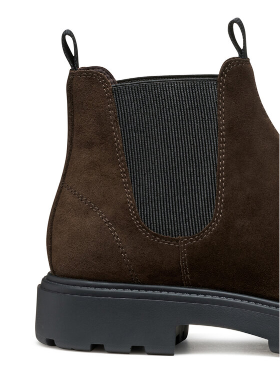 Geox Geox Kotníková obuv s elastickým prvkem U Spherica Ec7 U46FRA 00022 C6006 Hnědá