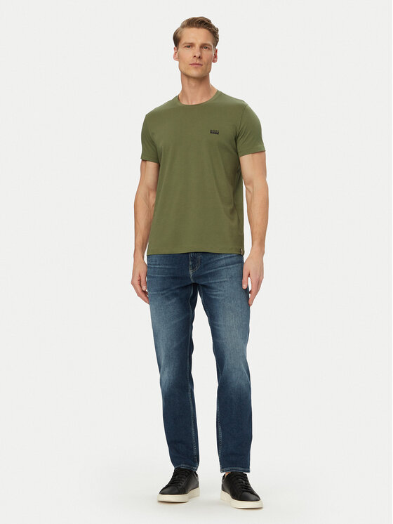 BOSS BOSS T-shirt 50531401 Verde scuro Regular Fit