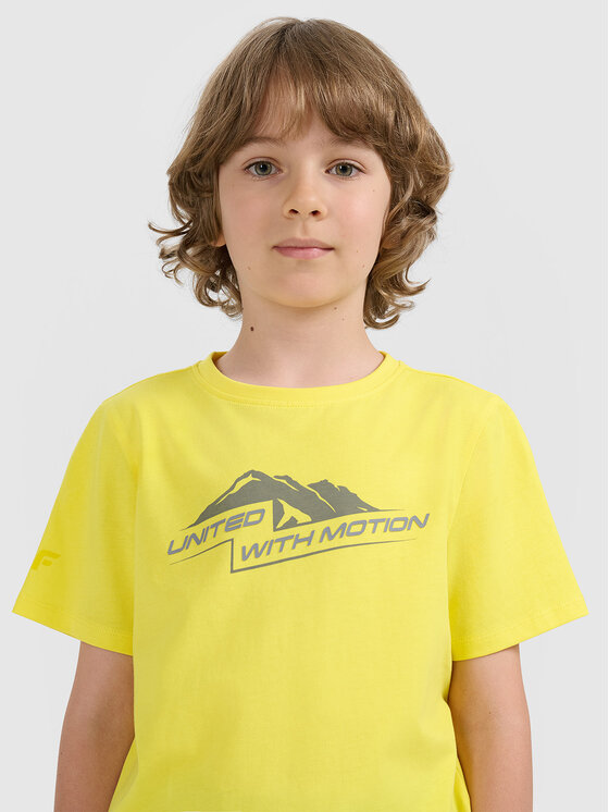 4F 4F T-Shirt APRES SKI Żółty Regular Fit