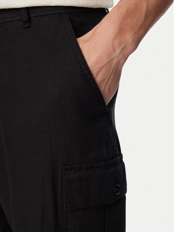 Calvin Klein Jeans Calvin Klein Jeans Cargo nadrág LV04RF611G Fekete Relaxed Fit