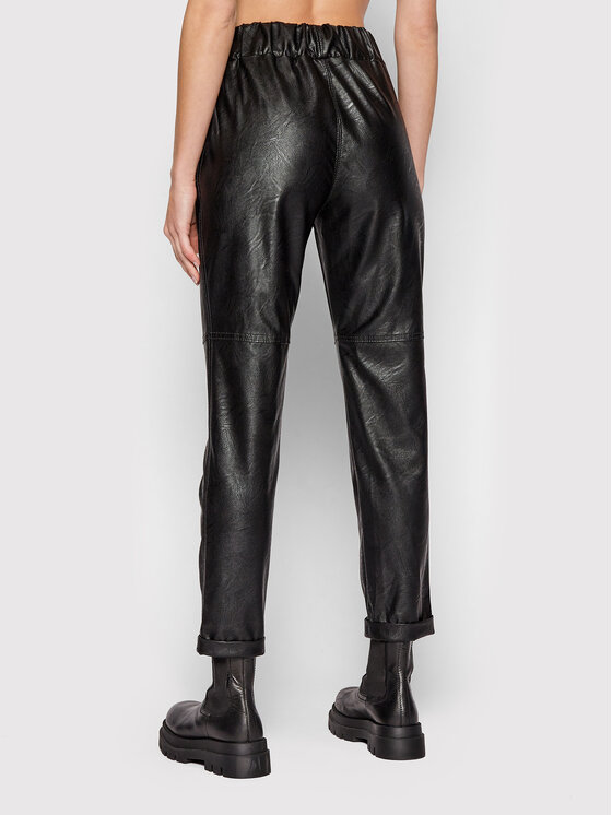 Imperial Pantaloni in similpelle P3025465 Nero Slim Fit • Modivo.it