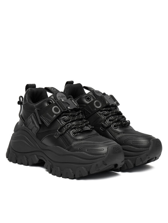 Buffalo Buffalo Laisvalaikio batai Lola lace Up Com Lo 1636503 Juoda