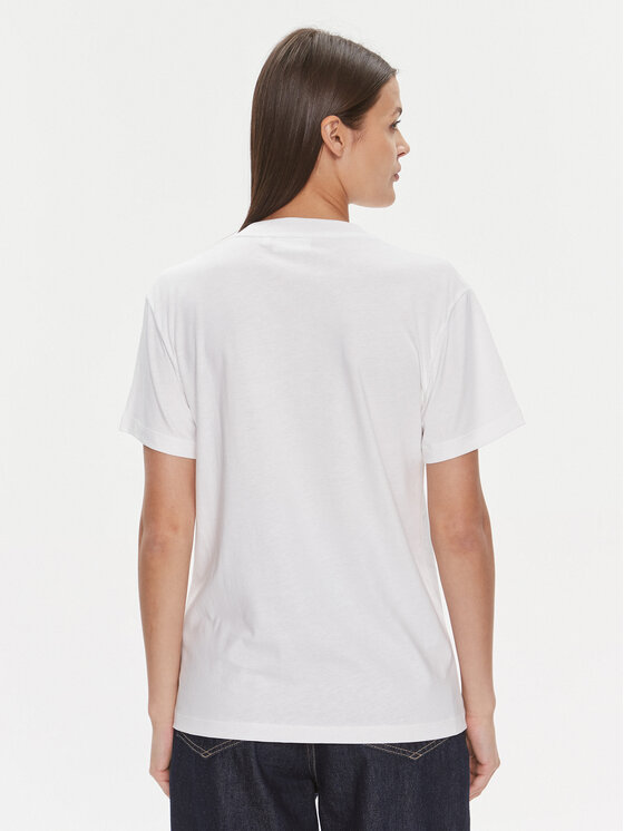 Calvin Klein Calvin Klein Tričko Metallic Micro Logo T Shirt K20K206967 Biela Regular Fit