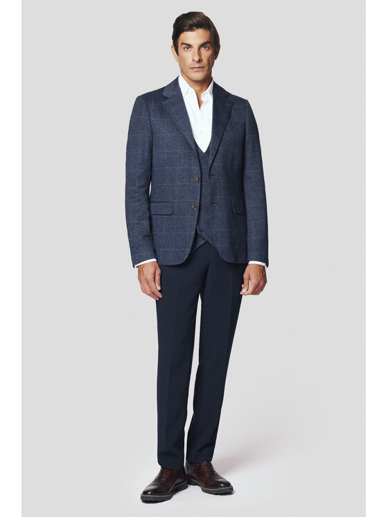 Lancerto Lancerto Marynarka Ferrara MA131224000012 Granatowy Slim Fit