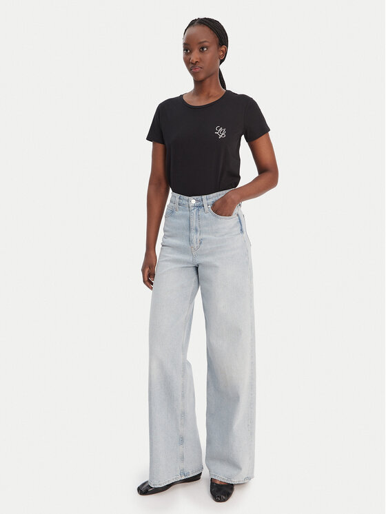 Liu Jo Sport Liu Jo Sport T-särk TA6056 JS923 Must Regular Fit