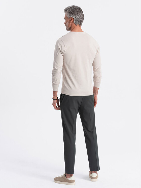 Ombre Ombre S dlouhým rukávem OM-LSBL-0108 Béžová Classic Fit