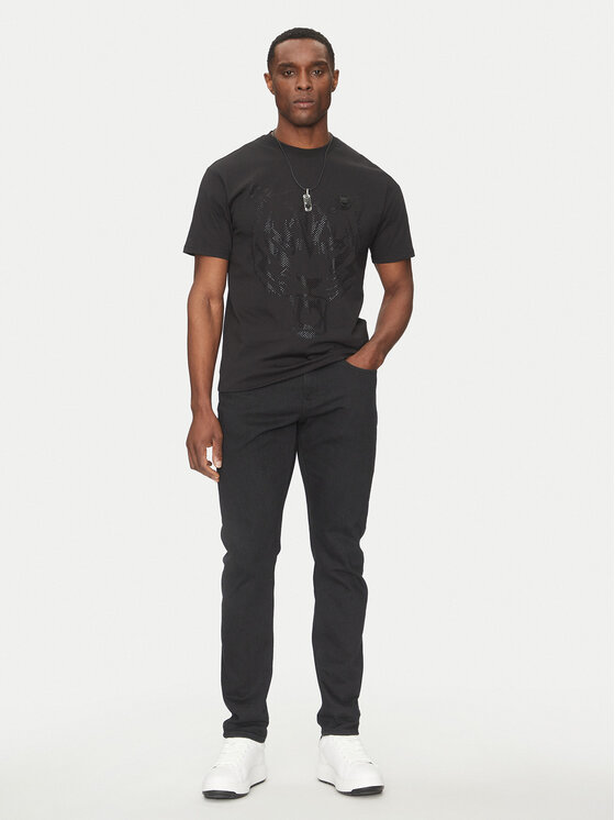 Plein Sport Plein Sport T-shirt SAEC MTK8009 STE001N Crna Regular Fit