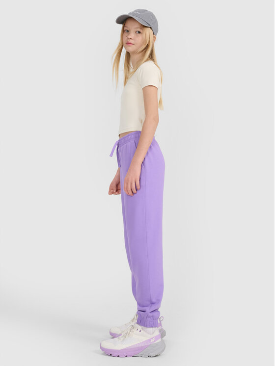 4F 4F Spodnie dresowe BASIC+ Fioletowy Oversize