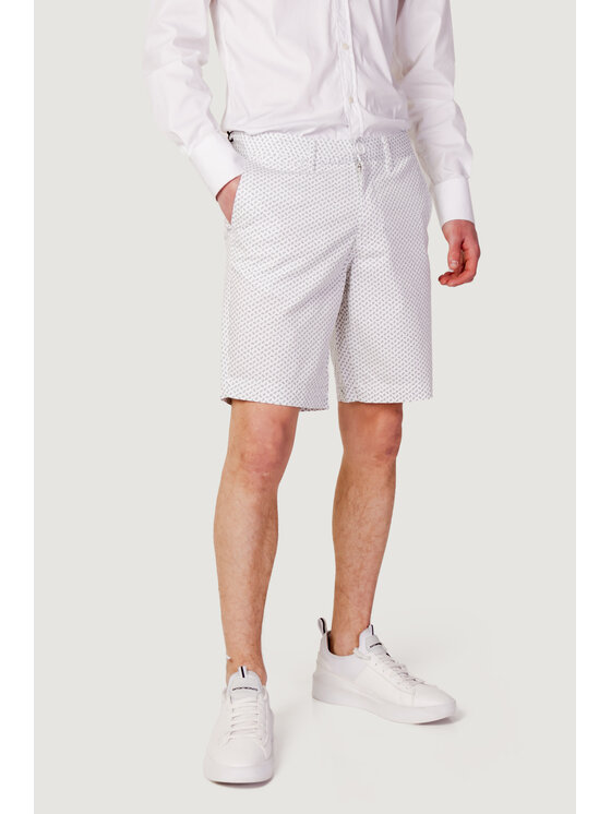 Armani Exchange Armani Exchange Shorts da mare FANTASIA LOGO Bianco Bermuda Fit