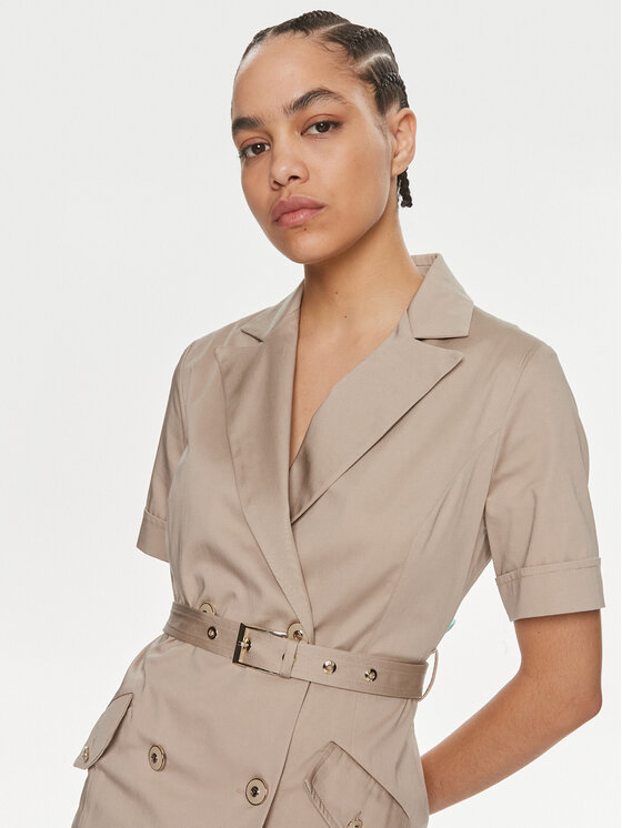 Fracomina Fracomina Kleid für den Alltag FS24SD1017W47201 Beige Regular Fit