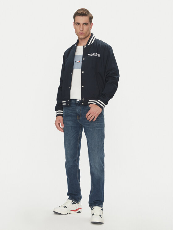 Tommy Hilfiger Tommy Hilfiger Bomber dzseki Americana Varsity MW0MW40647 Sötétkék Regular Fit