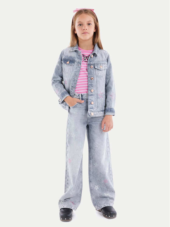 Guess Kurtka jeansowa J5YL04 D5NJ0 Szary Regular Fit