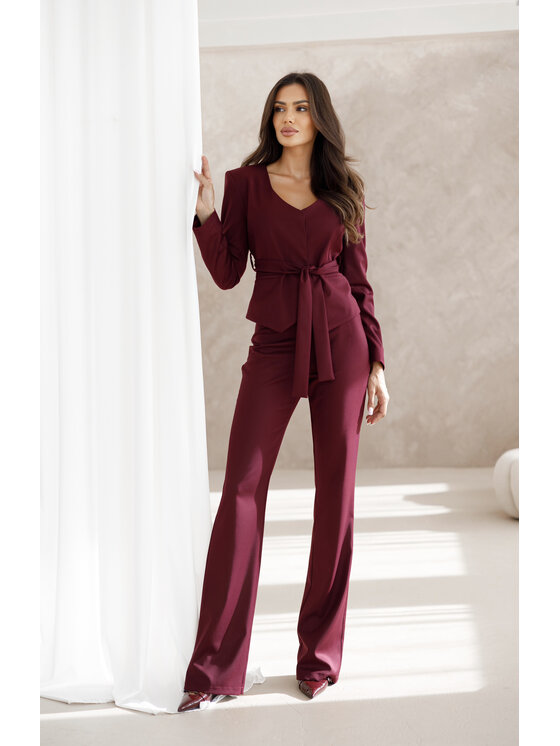 LilaLou LilaLou Garnitur Giselle Bordowy Regular Fit