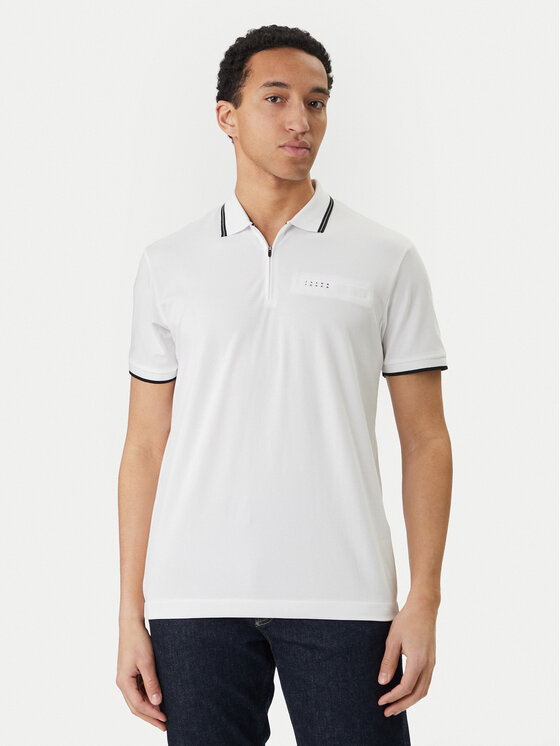 Jack & Jones Tricou polo Fusion 12289953 Alb Regular Fit