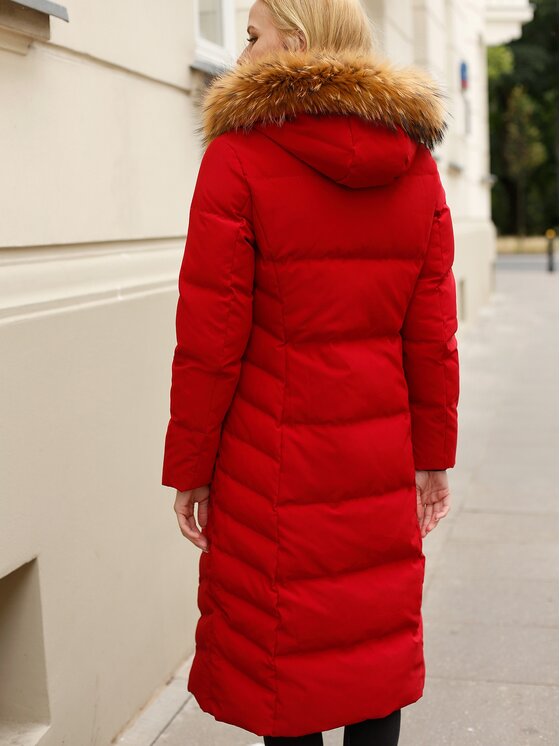 Perso Perso Vatovaná bunda BLH919021FX Červená Regular Fit