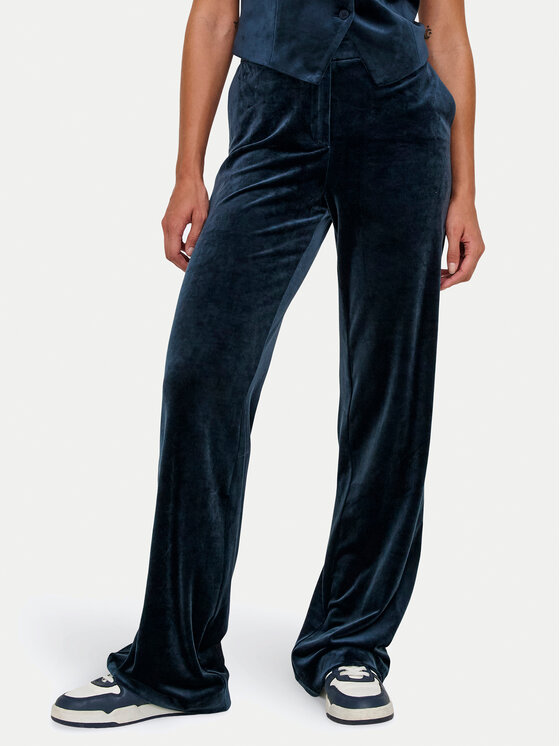 ONLY ONLY Kalhoty z materiálu Kayle 15335852 Tmavomodrá Straight Fit