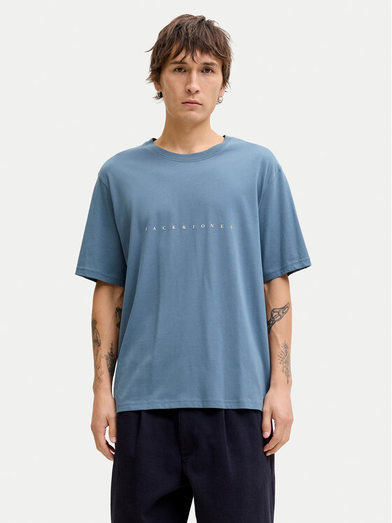 Jack & Jones Tricou Star 12234746 Albastru Regular Fit