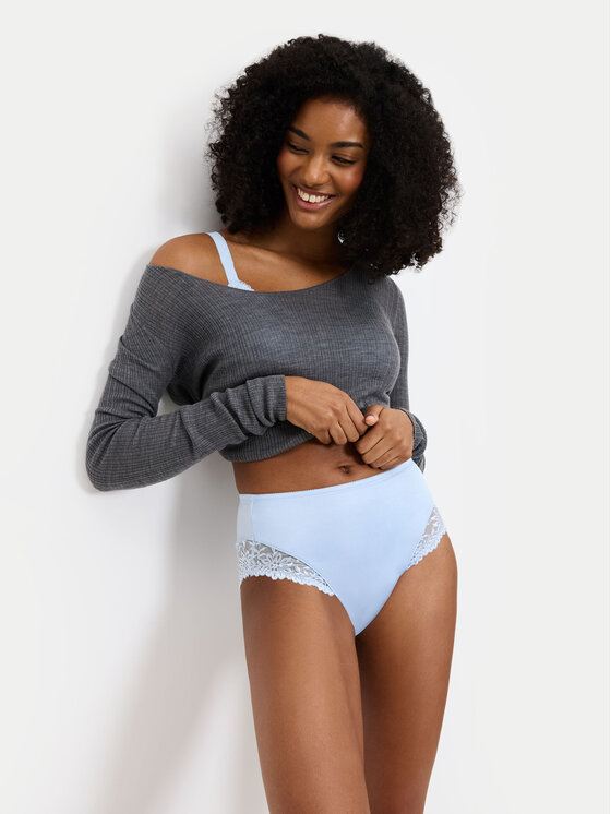 Triumph Triumph Klasične gaćice s visokim strukom Ladyform Soft Maxi 10210671 Svijetloplava