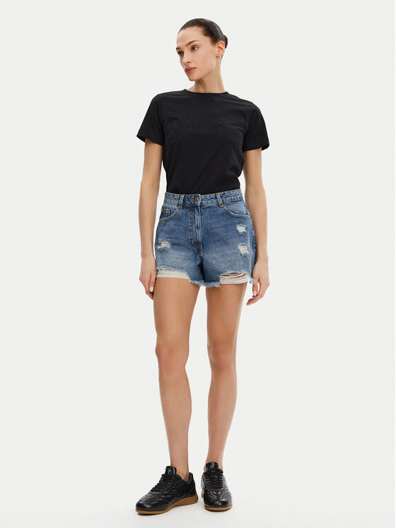 Silvian Heach Silvian Heach Džínsové šortky GPP25123SH Tmavomodrá Regular Fit