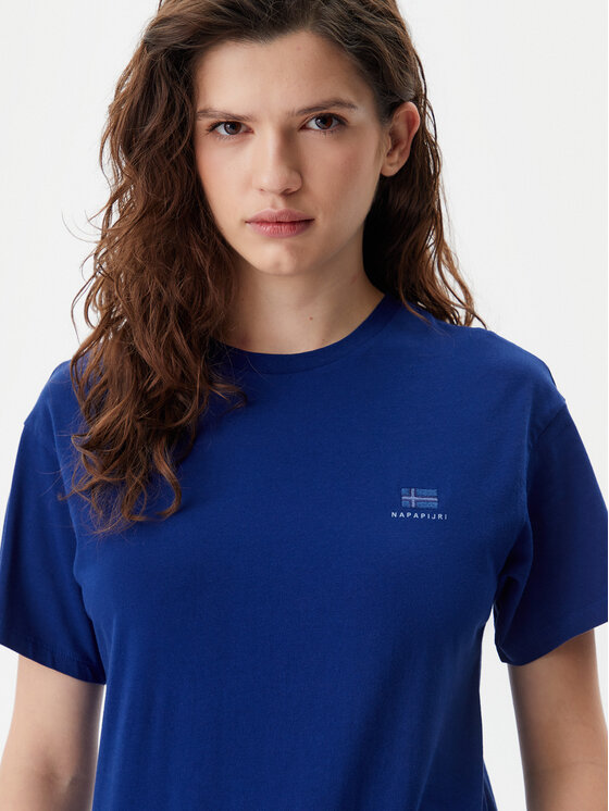 Napapijri Napapijri T-Shirt S-Nina NP0A4H87 Modrá Regular Fit