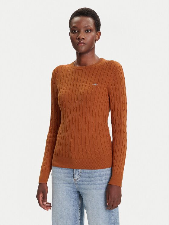 Gant Gant Kampsun 4800100 Pruun Slim Fit