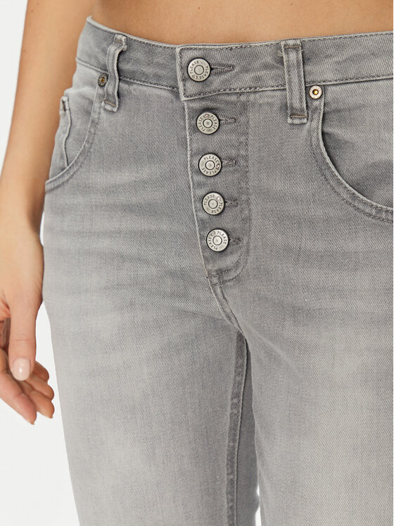 Please Please Jeansy P1YMCT5W8S Szary Regular Fit