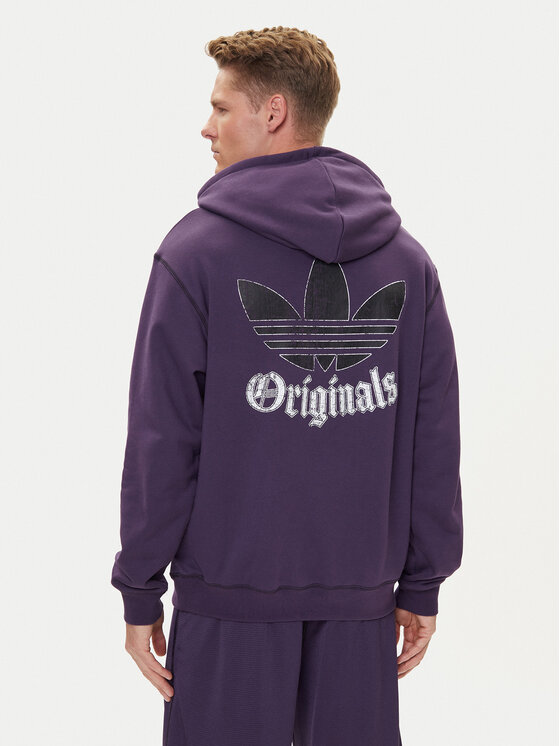 adidas adidas Majica dugih rukava Distressed Graphic JY2729 Ljubičasta Loose Fit