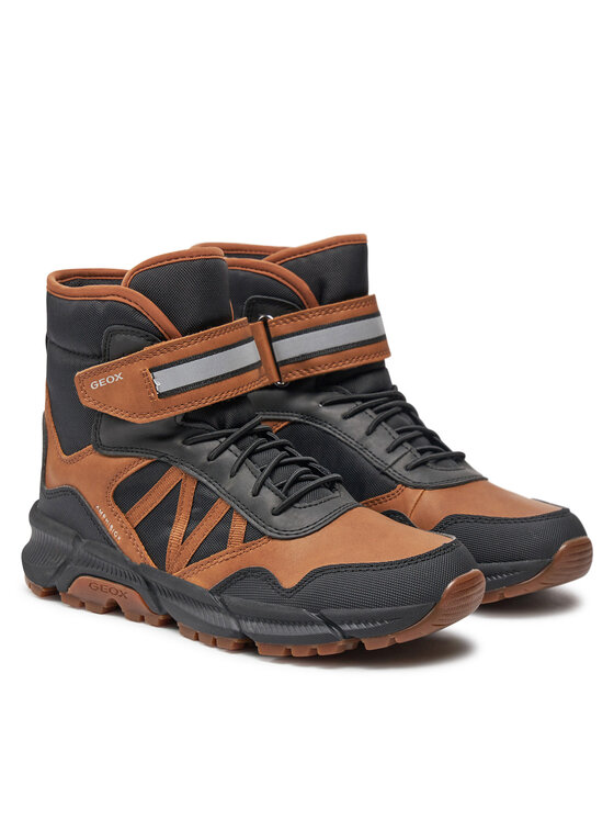 Geox Geox Kozačky J Flexyper Plus Boy J36LCD 0MEFU CR69B S Hnědá