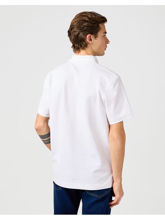 Wrangler Wrangler Polo POLO SHIRT Biały Regular Fit
