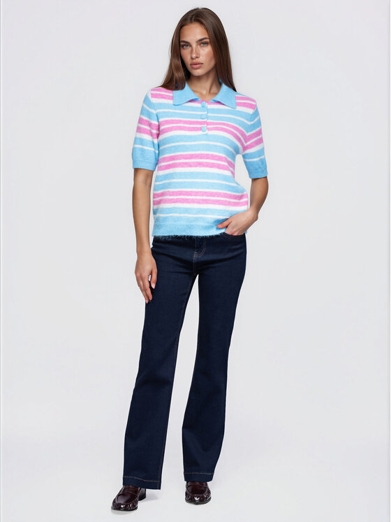 Ombre Ombre Svetr OW-SW-E0031 Modrá Relaxed Fit