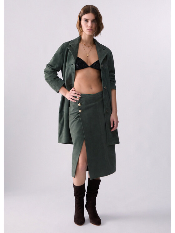 Liu Jo Liu Jo Giacca di pelle CF6122P038280420 Verde Regular Fit