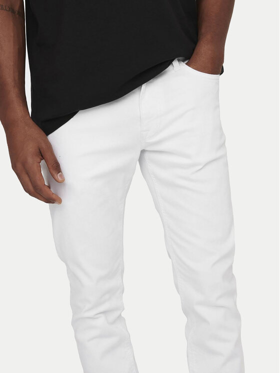 Only & Sons Only & Sons Jeansy Loom 22026529 Biały Slim Fit
