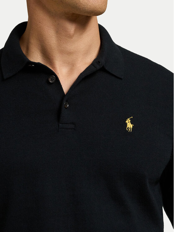 Polo Ralph Lauren Polo Ralph Lauren Тениска с яка и копчета 710961338001 Черен Regular Fit
