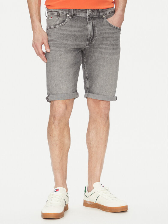 Tommy Jeans Męskie Szorty jeansowe, rozmiar 38, Szare, Ronnie DM0DM20946