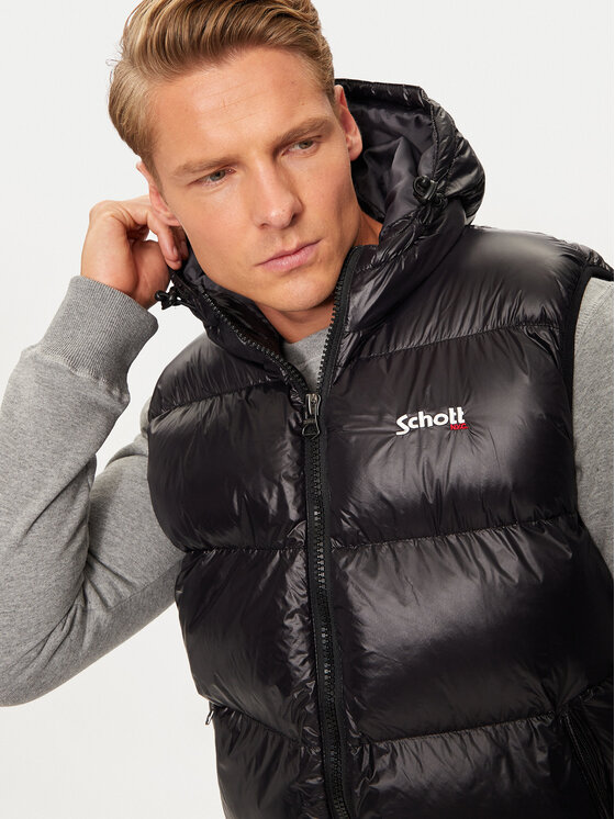 Schott NYC Schott NYC Brezrokavnik UTAHV Črna Regular Fit