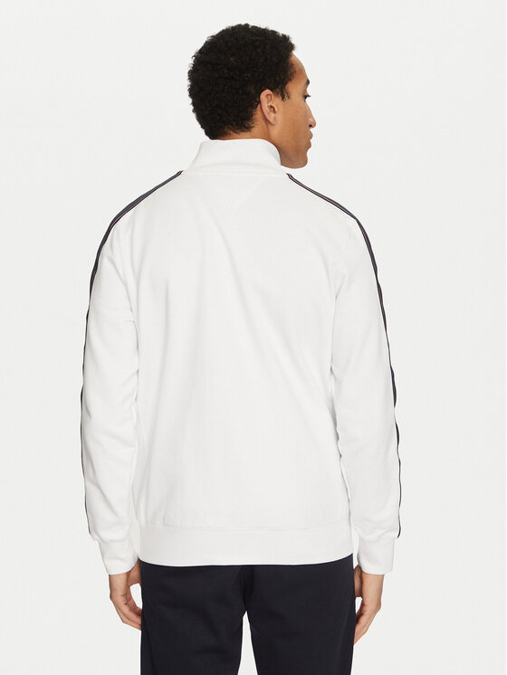 Tommy Hilfiger Tommy Hilfiger Felpa Global Stripe MW0MW37468 Bianco Regular Fit