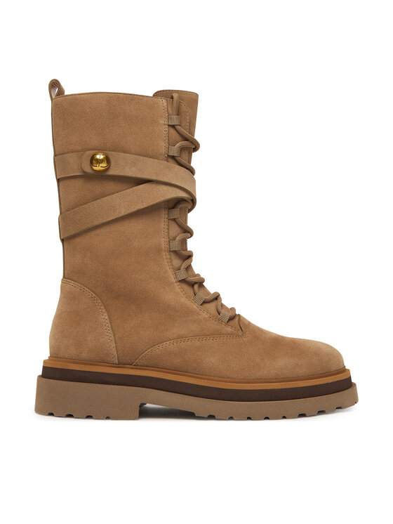 TWINSET TWINSET Kotníková obuv 252TGT050 Hnědá