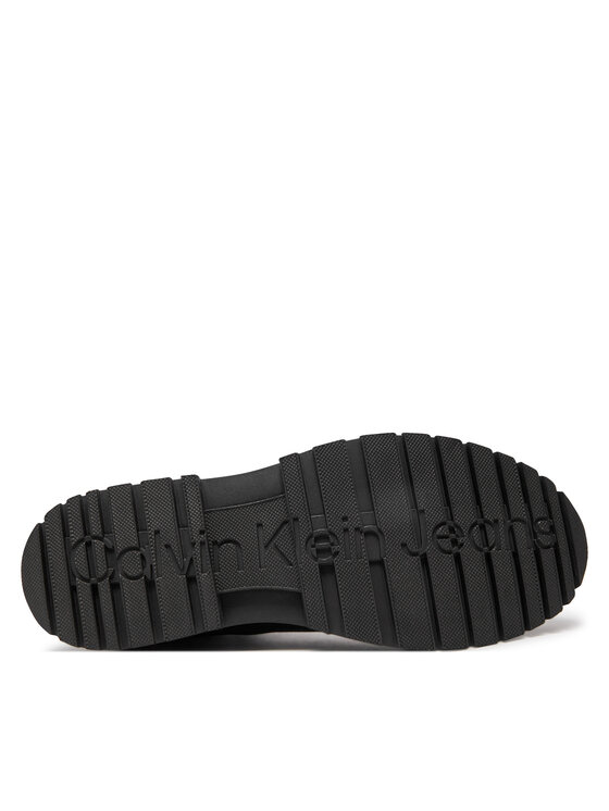 Calvin Klein Jeans Calvin Klein Jeans Kotníková obuv s elastickým prvkem Eva Mid Chelsea Boot Lth YM0YM00750 Černá