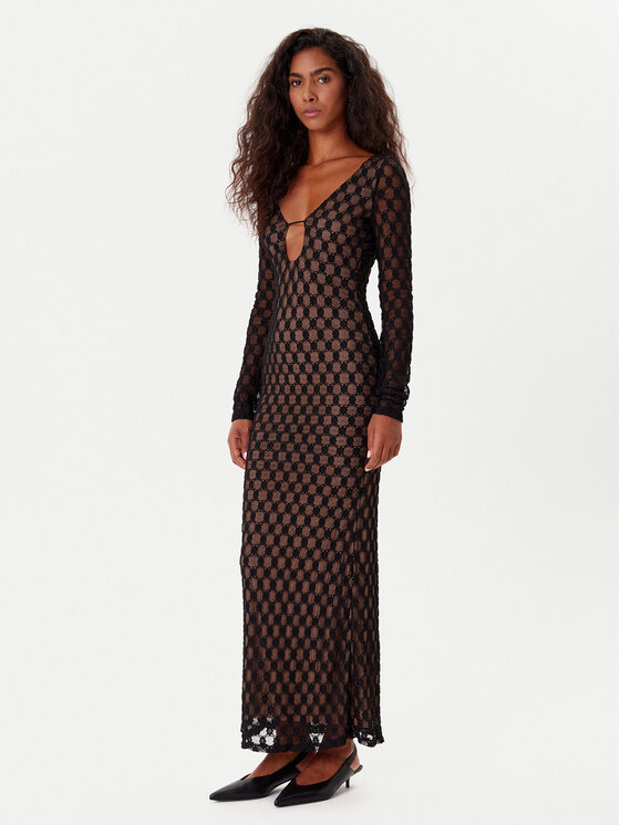 Bardot Bardot Koktélruha Yazmin Lace 59966DB Fekete Regular Fit