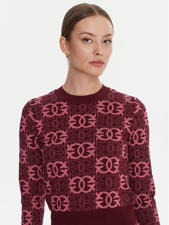 PINKO PINKO Svetr Gypsies 106041 A2YD Bordó Regular Fit