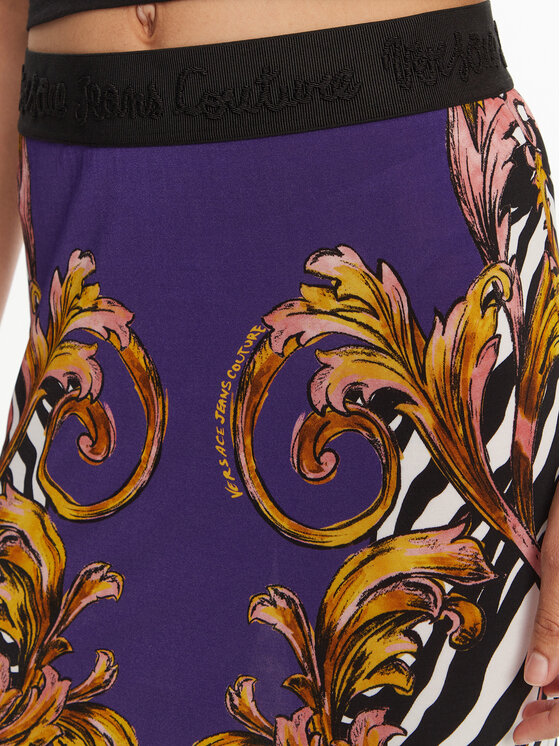 Versace Jeans Couture Versace Jeans Couture Puzdrová sukňa 78HAE8P6 Fialová Slim Fit