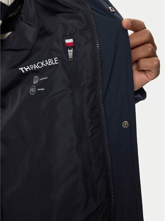 Tommy Hilfiger Tommy Hilfiger Płaszcz przejściowy MW0MW37651 Granatowy Regular Fit