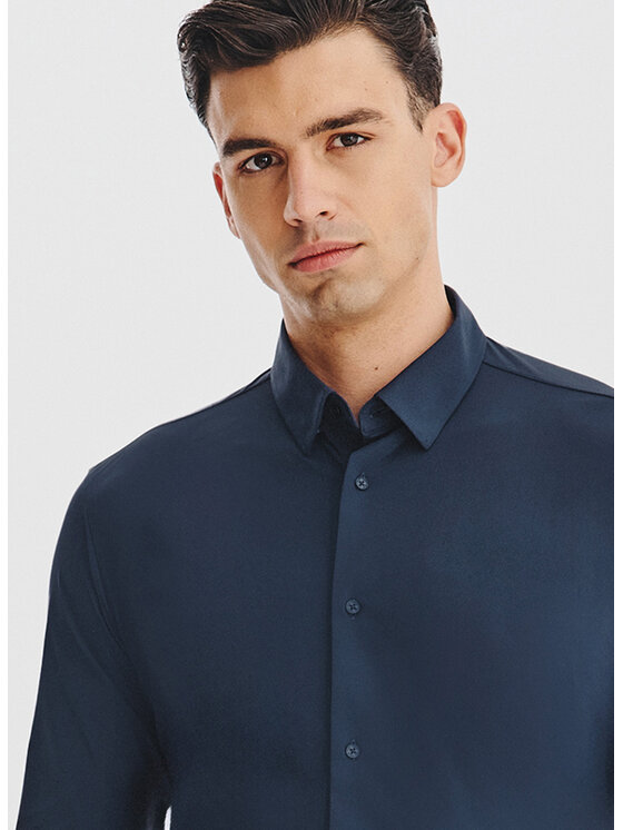 Pako Lorente Pako Lorente Koszula P25WF-1X-048 Granatowy Slim Fit
