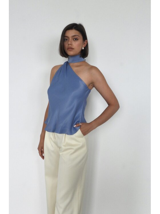 ROSE AVENUE ROSE AVENUE Top ALICE Niebieski Basic Fit