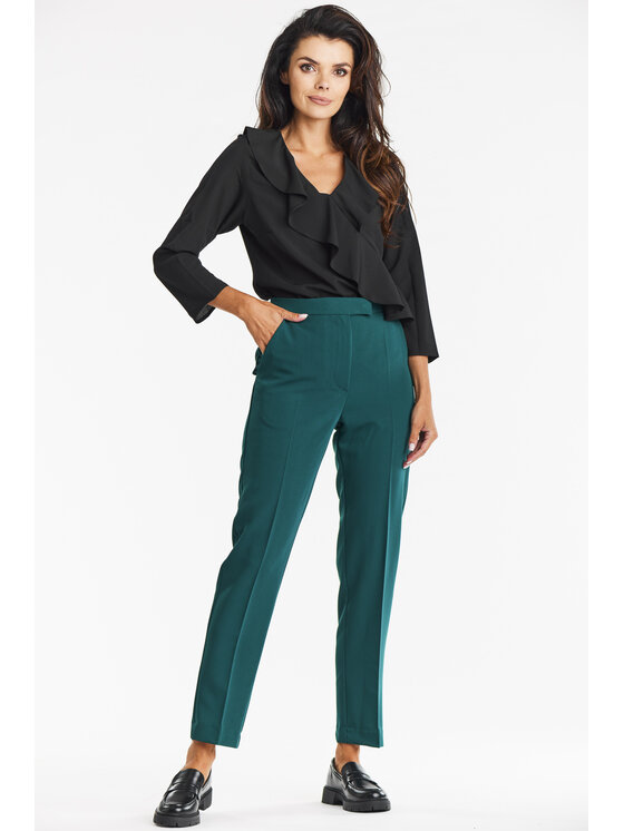 Awama Awama Blúzka A688 Čierna Basic Fit