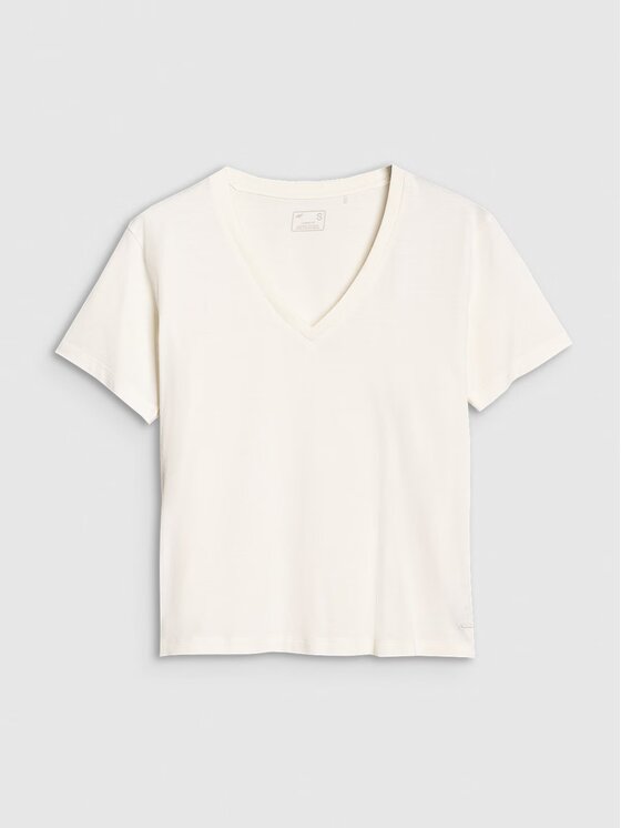 4F 4F T-shirt 4FWSS25TTSHF1992-11S Bianco Oversize