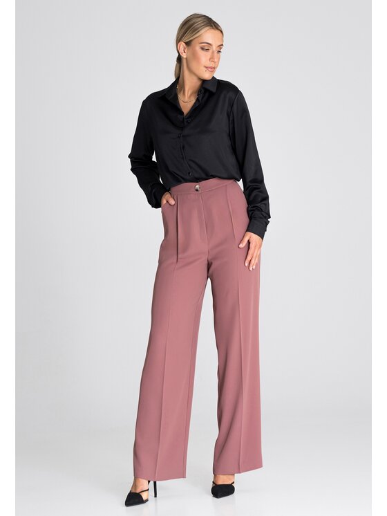 FIGL FIGLFIGL Pantaloni da donna M949 Rosa Regular Fit