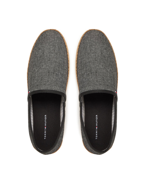 Tommy Hilfiger Tommy Hilfiger Espadrilky Hilfiger Chambray Espadrille FM0FM05391 Čierna