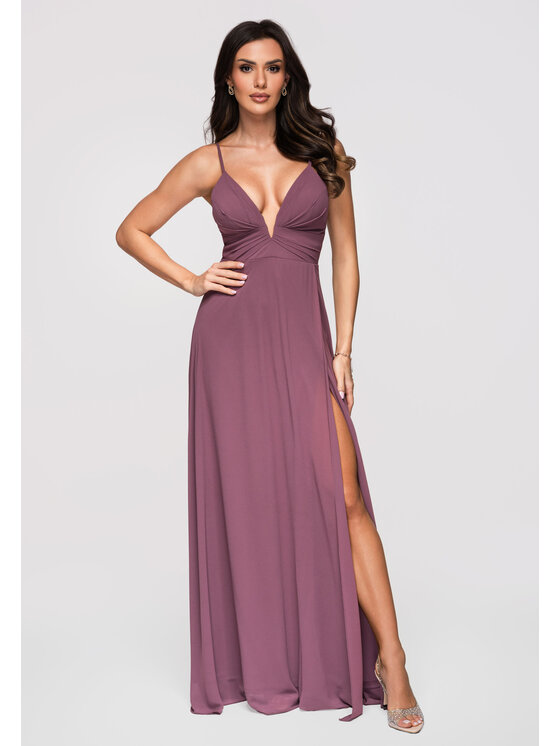 Ombre Ombre Sukienka wieczorowa LA-OM-DLR357 Czerwony A-Line Fit